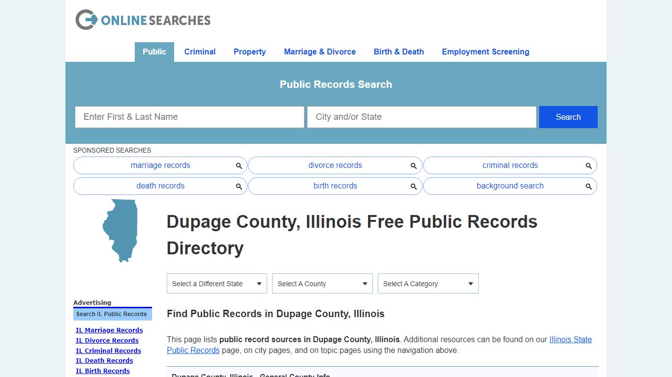 Dupage County, Illinois Free Public Records Directory